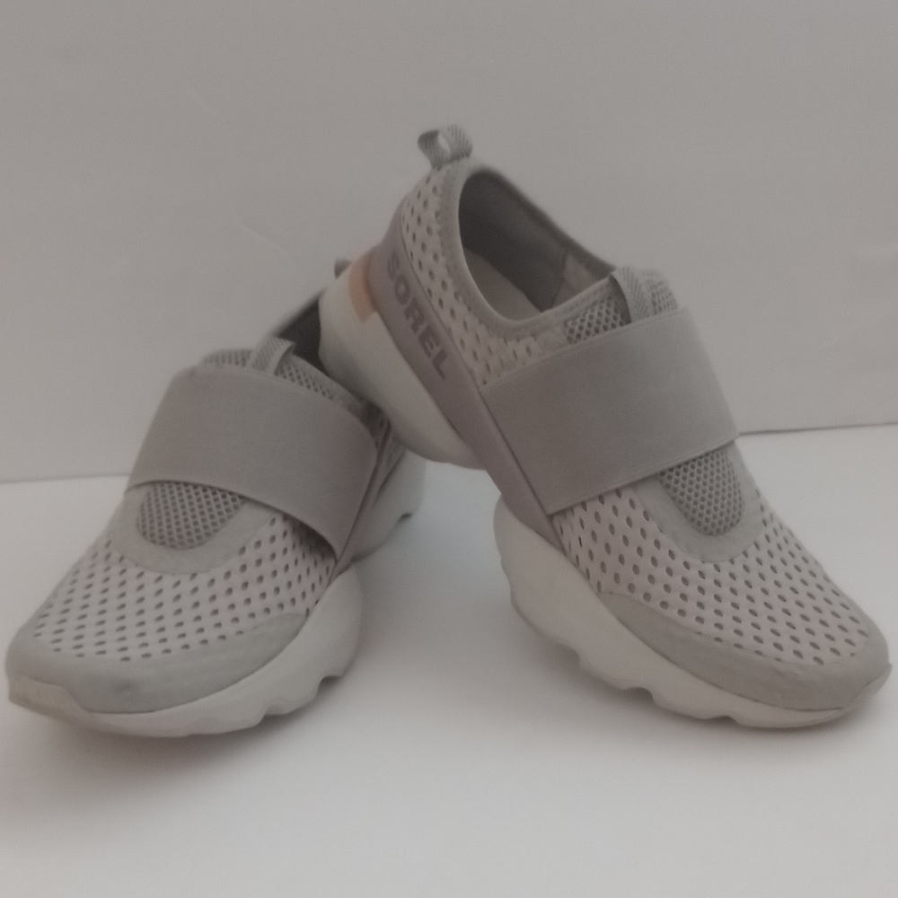 Sorel Women's Grey Kinetic Impact Strap Sneaker Size 9.5